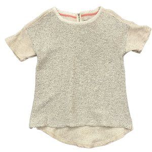 Ann Taylor LOFT Women's Short Sleeve Sweater Loose Fit Medium Heathered Fabric